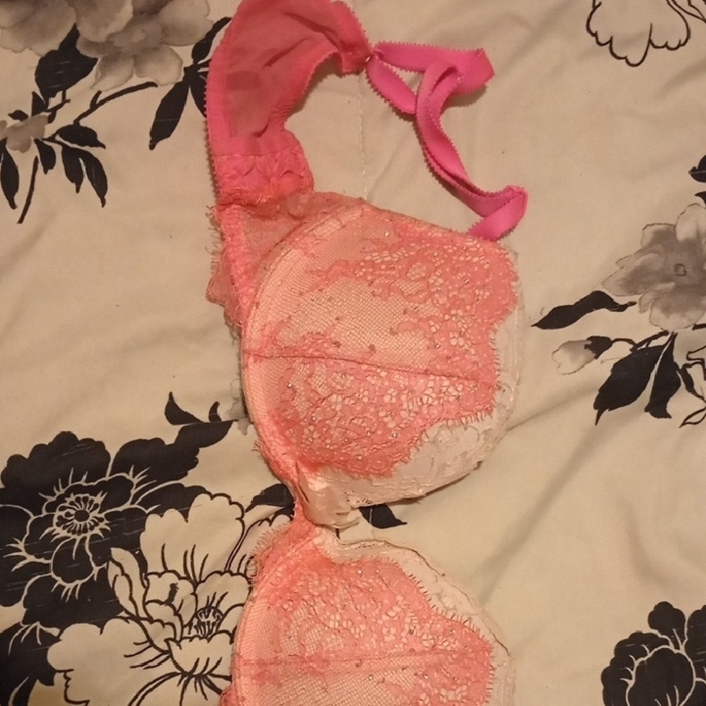 Pink Lace Women's Bra